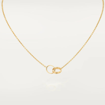 [Topon]LOVE NECKLACE DOUBLE RING GOLD