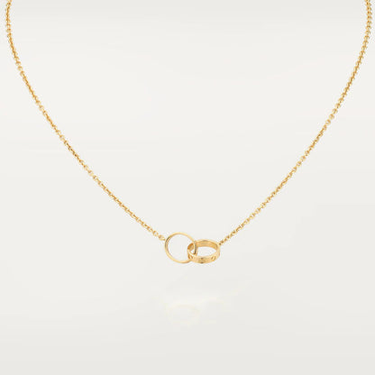 [Topon Jewelry]LOVE NECKLACE DOUBLE RING GOLD