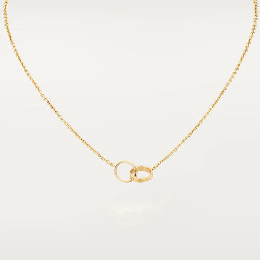 [Topon Jewelry]LOVE NECKLACE DOUBLE RING GOLD