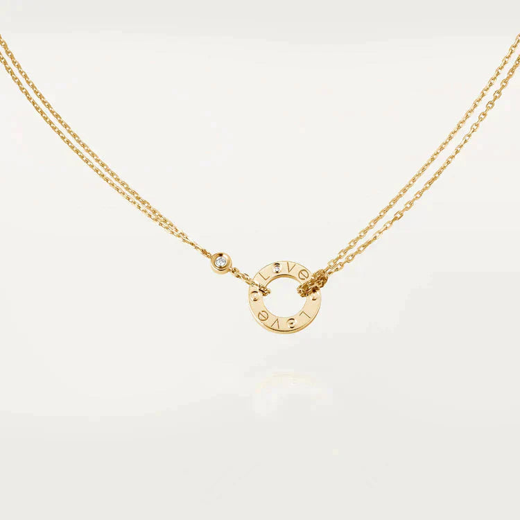 [Topon Jewelry]LOVE NECKLACE 16MM 2 DIAMONDS