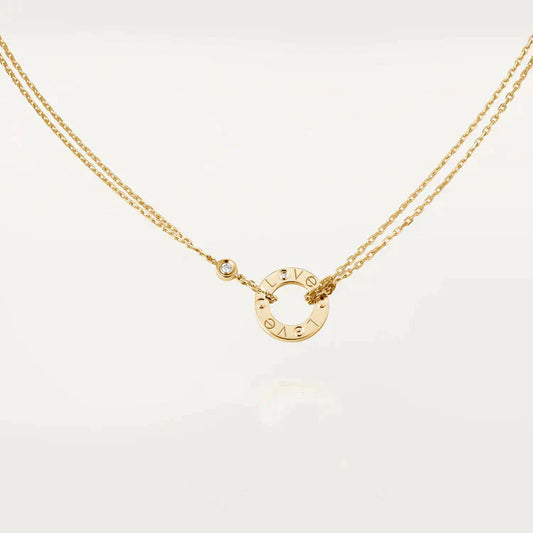 [Topon Jewelry]LOVE NECKLACE 16MM 2 DIAMONDS