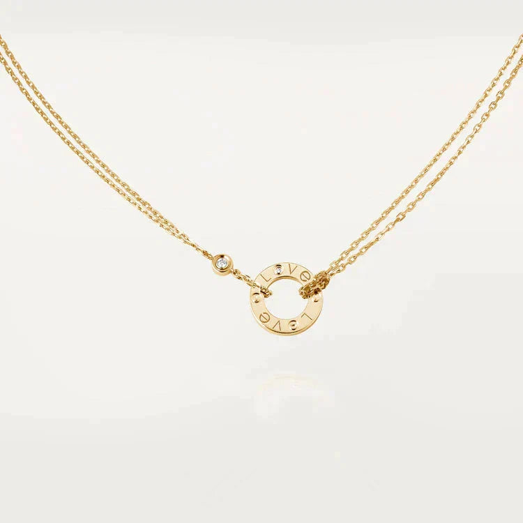 [Topon]LOVE NECKLACE 16MM 2 DIAMONDS