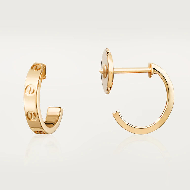 [Topon Jewelry]LOVE EARRINGS 2.65MM PINK GOLD