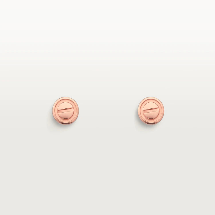 [Topon Jewelry]LOVE EARRINGS PINK GOLD 10MM