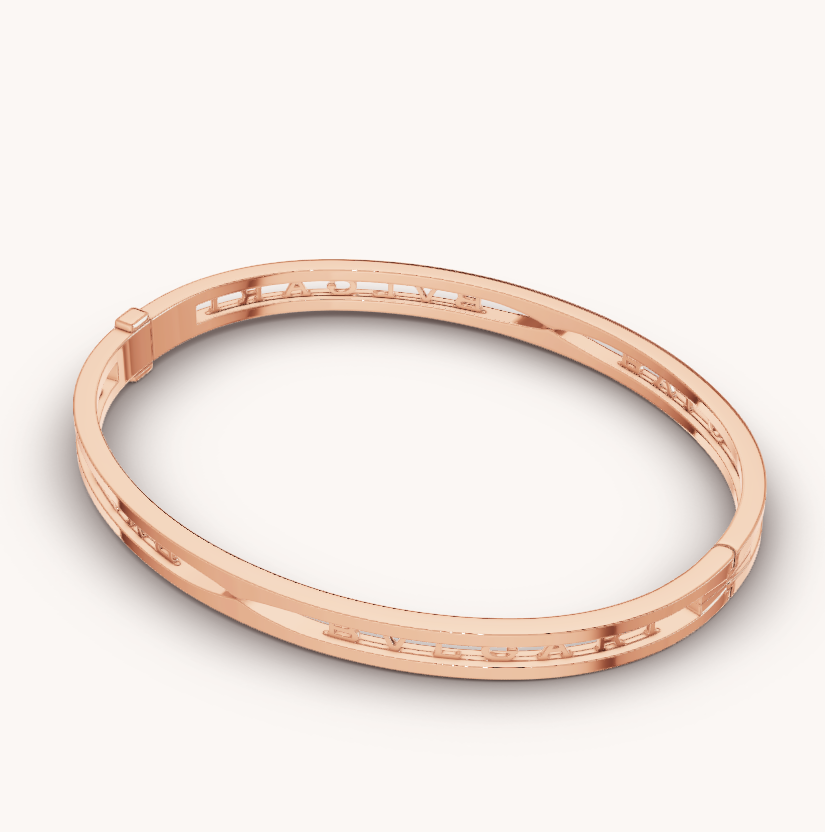 [Topon Jewelry]ZERO 1 SPIRAL LOGO PINK GOLD BRACELET