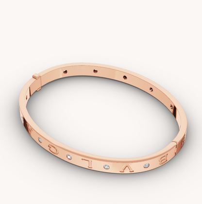 [Topon Jewelry]ZERO 1 PINK GOLD 12 DIAMONDS BRACELET