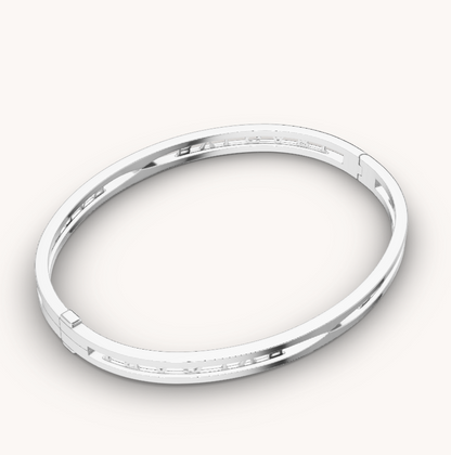 [Topon Jewelry]ZERO 1 SPIRAL LOGO SILVER BRACELET