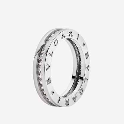 [Topon Jewelry]ZERO 1 ONE-BAND PAVED DIAMONDS ON THE SPIRAL RING