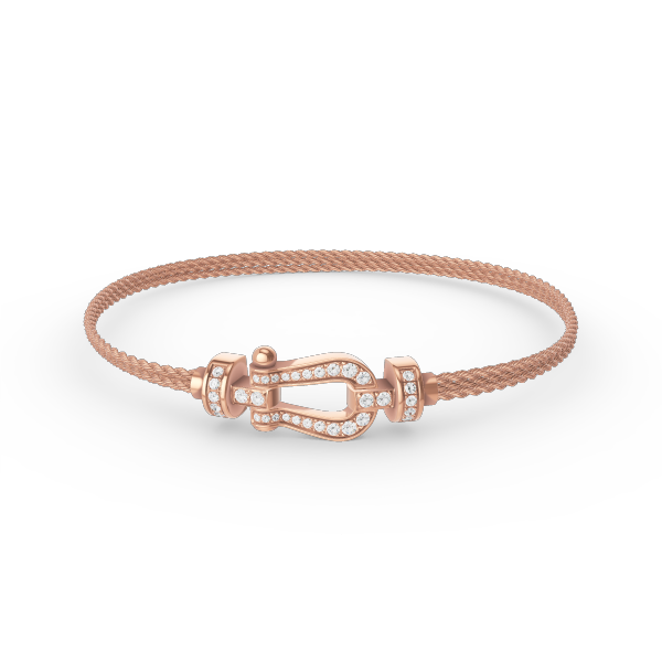 [Topon]FORCE SMALL HORSESHOE  DIAMOND CHAIN ROPE BRACELET