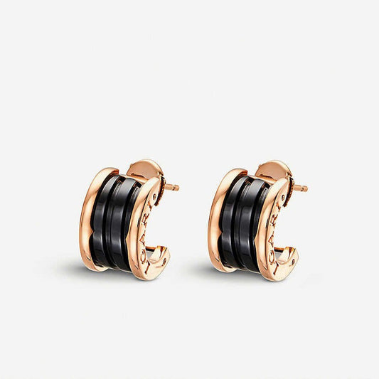 [Topon Jewelry]ZERO 1 PINK GOLD CERAMIC EARRINGS