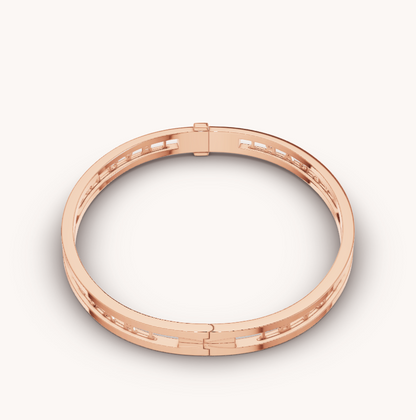 [Topon Jewelry]ZERO 1 SPIRAL LOGO PINK GOLD BRACELET