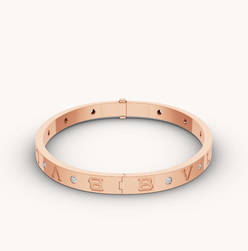 [Topon Jewelry]ZERO 1 PINK GOLD 12 DIAMONDS BRACELET