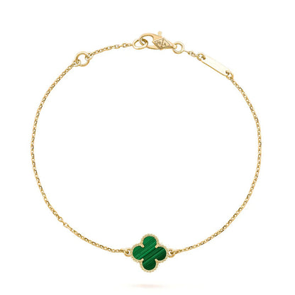 [Topon Jewelry]CLOVER BRACELET MALACHITE 1 MOTIF