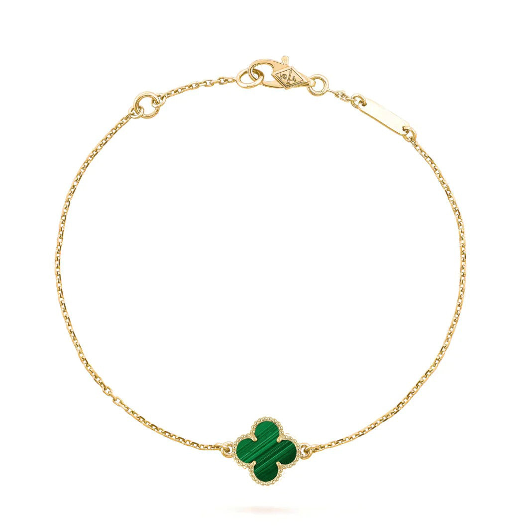 [Topon]CLOVER BRACELET MALACHITE 1 MOTIF