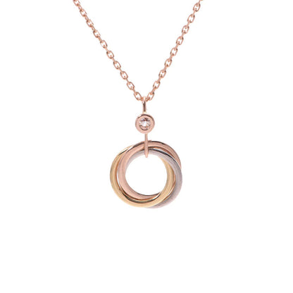 [Topon]TRINITY SILVER GOLD PINK GOLD NECKLACE