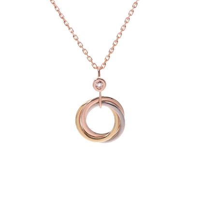 [Topon Jewelry]TRINITY SILVER GOLD PINK GOLD NECKLACE