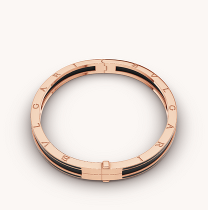 [Topon Jewelry]ZERO 1 PINK GOLD WITH MATTE BLACK CERAMIC BRACELET