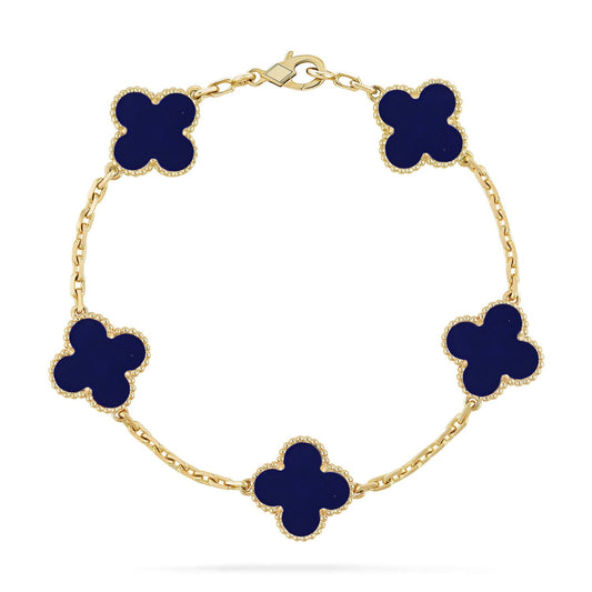 [Topon]CLOVER 5 MOTIF LAPIS LAZULI BRACELET COLLECTION