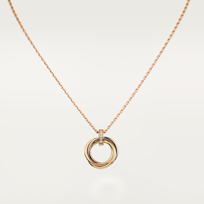 [Topon Jewelry]TRINITY NECKLACE GOLD  DIAMONDS