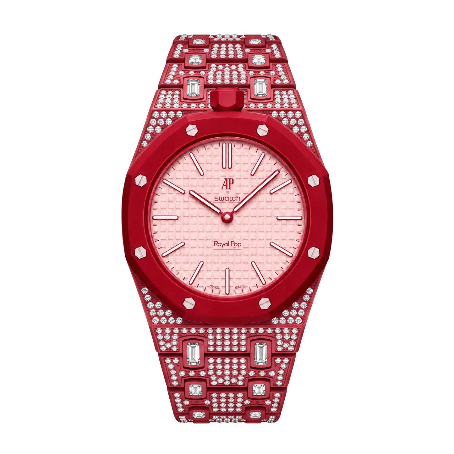 Royal Oak Pop Exclusive Bioceramic Case & Bioceramic Strap Full Diamond