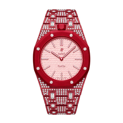 Royal Oak Pop Exclusive Bioceramic Case & Bioceramic Strap Full Diamond