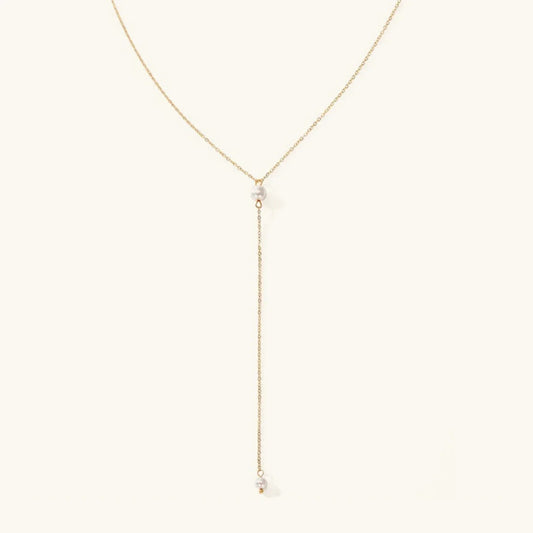 [Topon]Beatrice Pearl Tassel Necklace