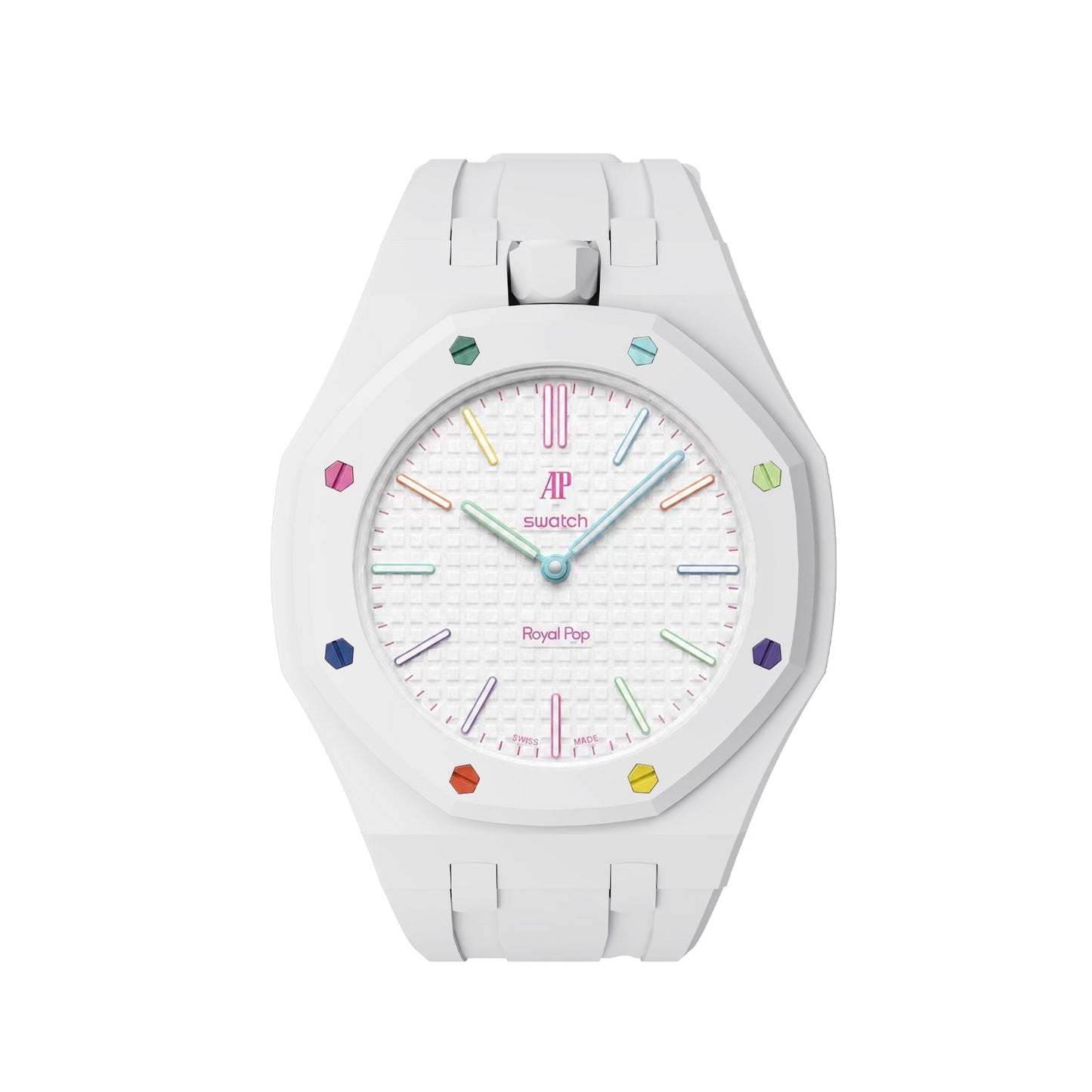 Oak Pop Exclusive  White Silicone Strap