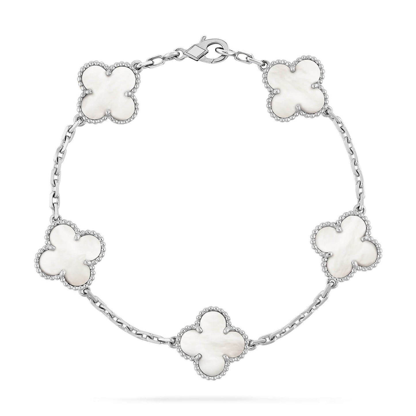 [Topon Jewelry]CLOVER SILVER MOP 5 MOTIF BRACELET