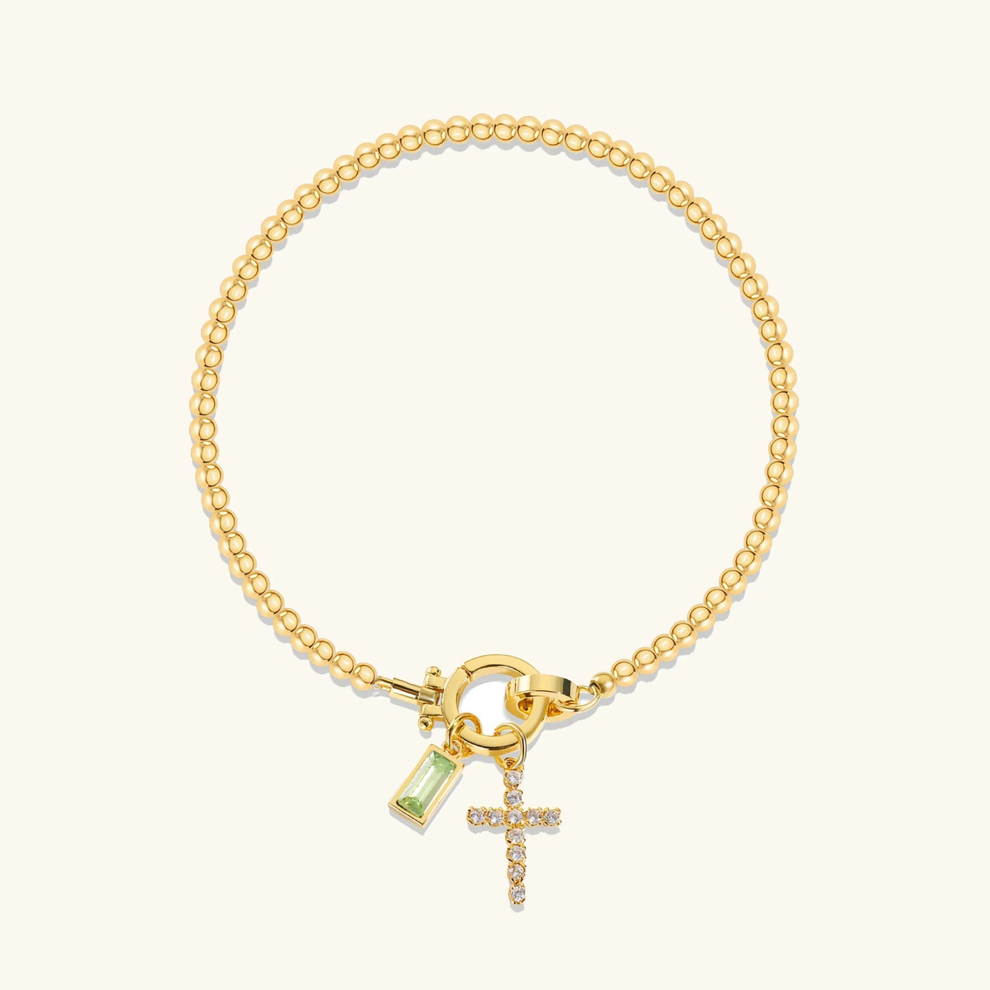 [Topon]Amalia Birthstone Cross Bracelet