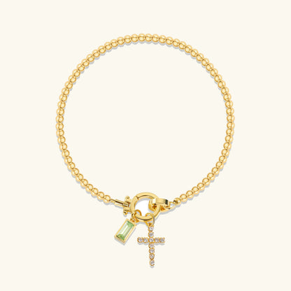 [Topon]Amalia Birthstone Cross Bracelet