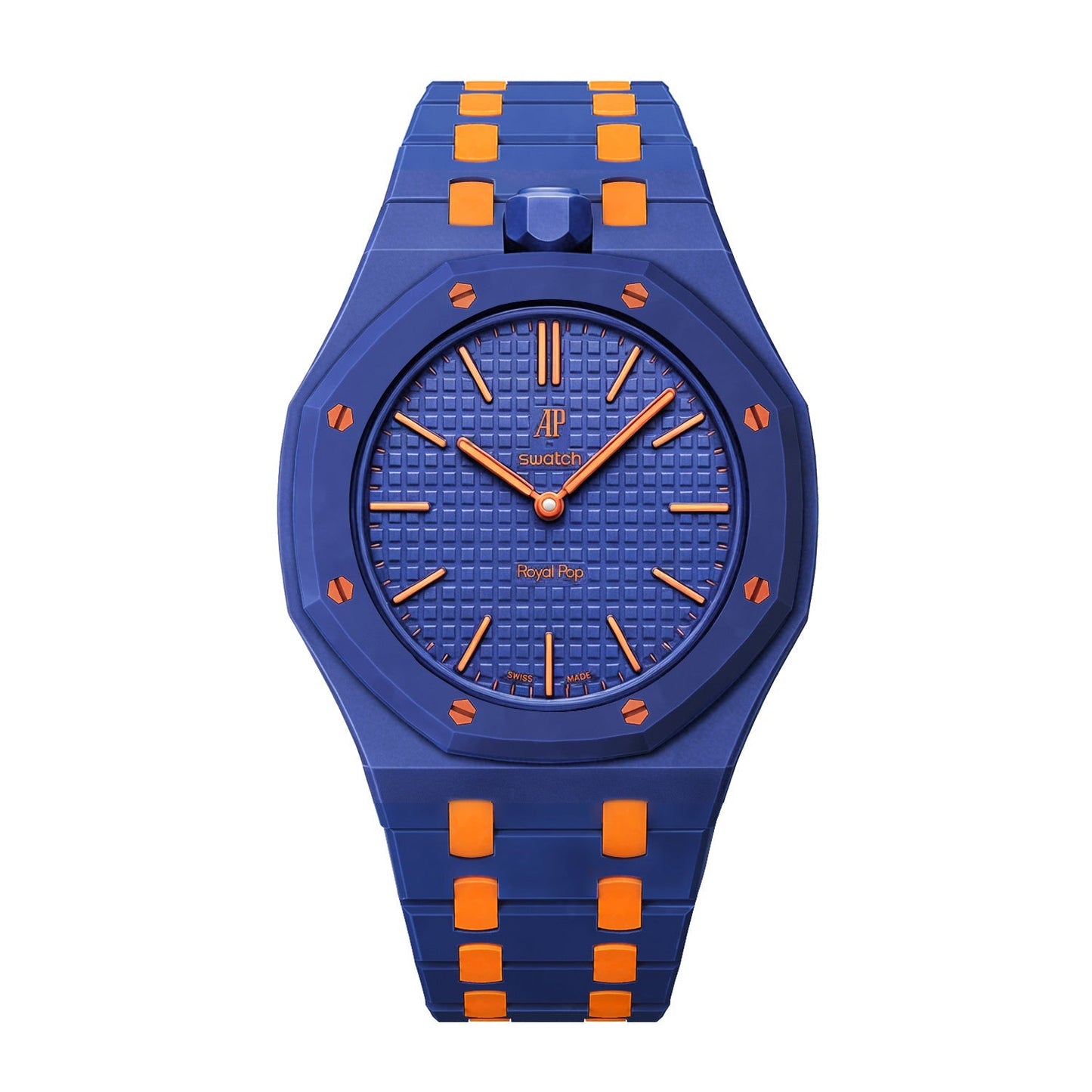 Oak Pop Exclusive Dark Blue And Orange Bioceramic Strap