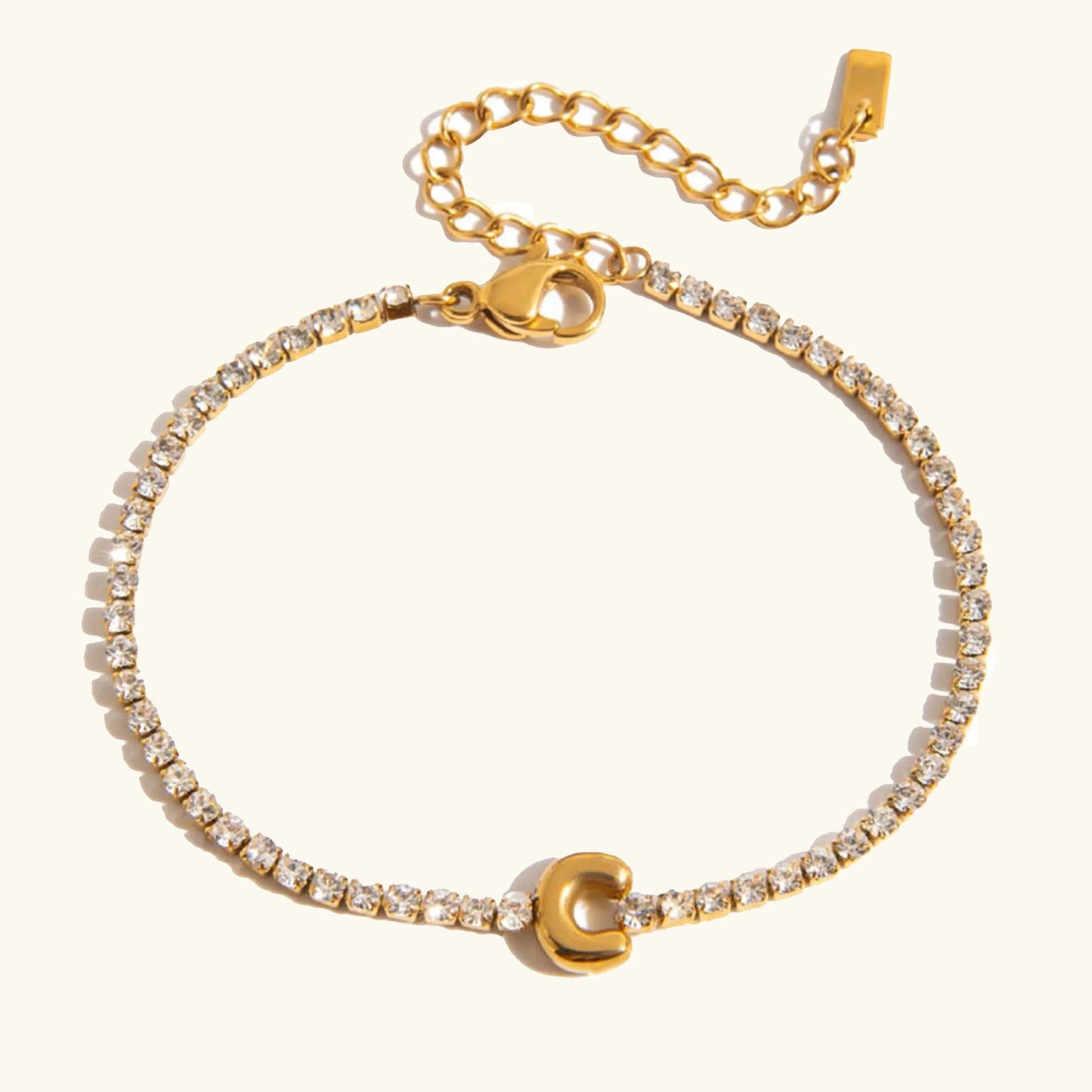 [Topon]Avaria Bubble Letter Tennis Bracelet