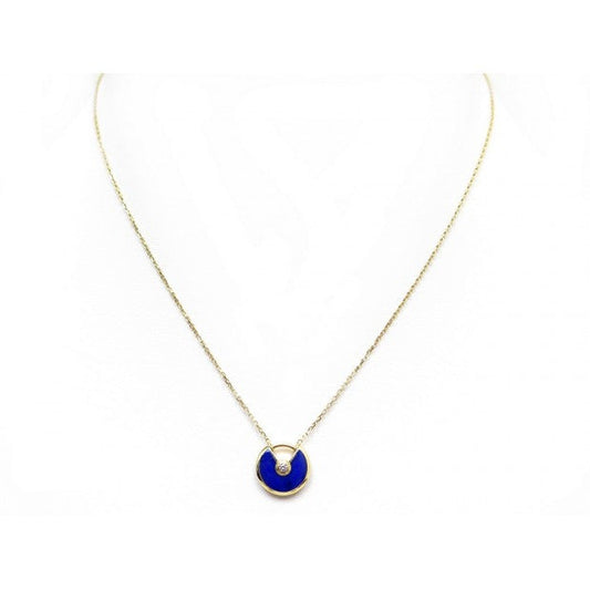 [Topon]AMULETTE ROSE GOLD AGATE NECKLACE