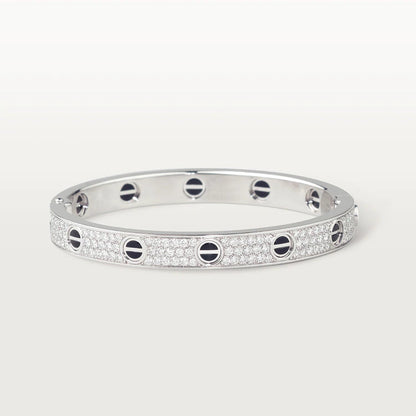 [Topon Jewelry]LOVE BRACELET 6.1MM DIAMOND-PAVED CERAMIC