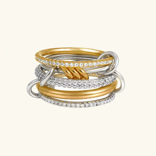 [Topon]Collina Stacked Diamond Ring