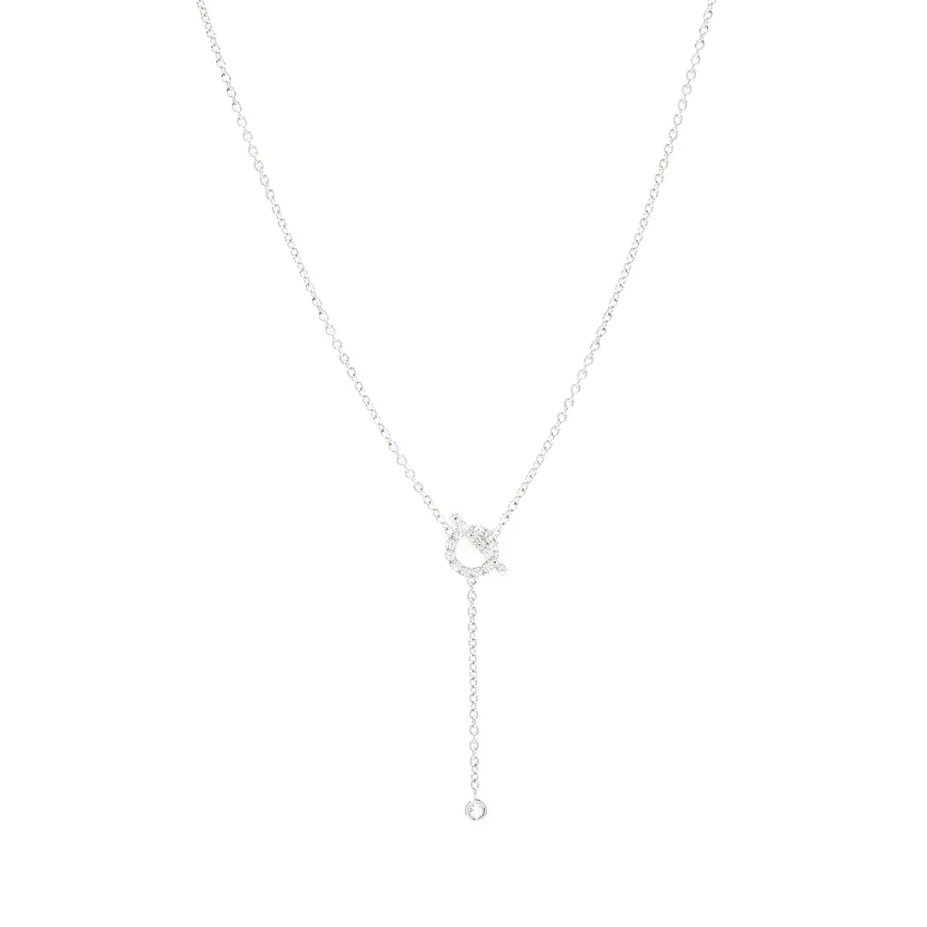 [Topon Jewelry]FINESSE SILVER DIAMOND NECKLACE