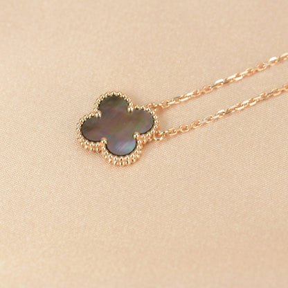 [Topon Jewelry]CLOVER 15MM  GRAY MOTHER OF PEARL NECKLACE