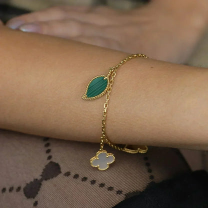 [Topon Jewelry]LUCKY SPRING 5 MOTIF GOLD BRACELET