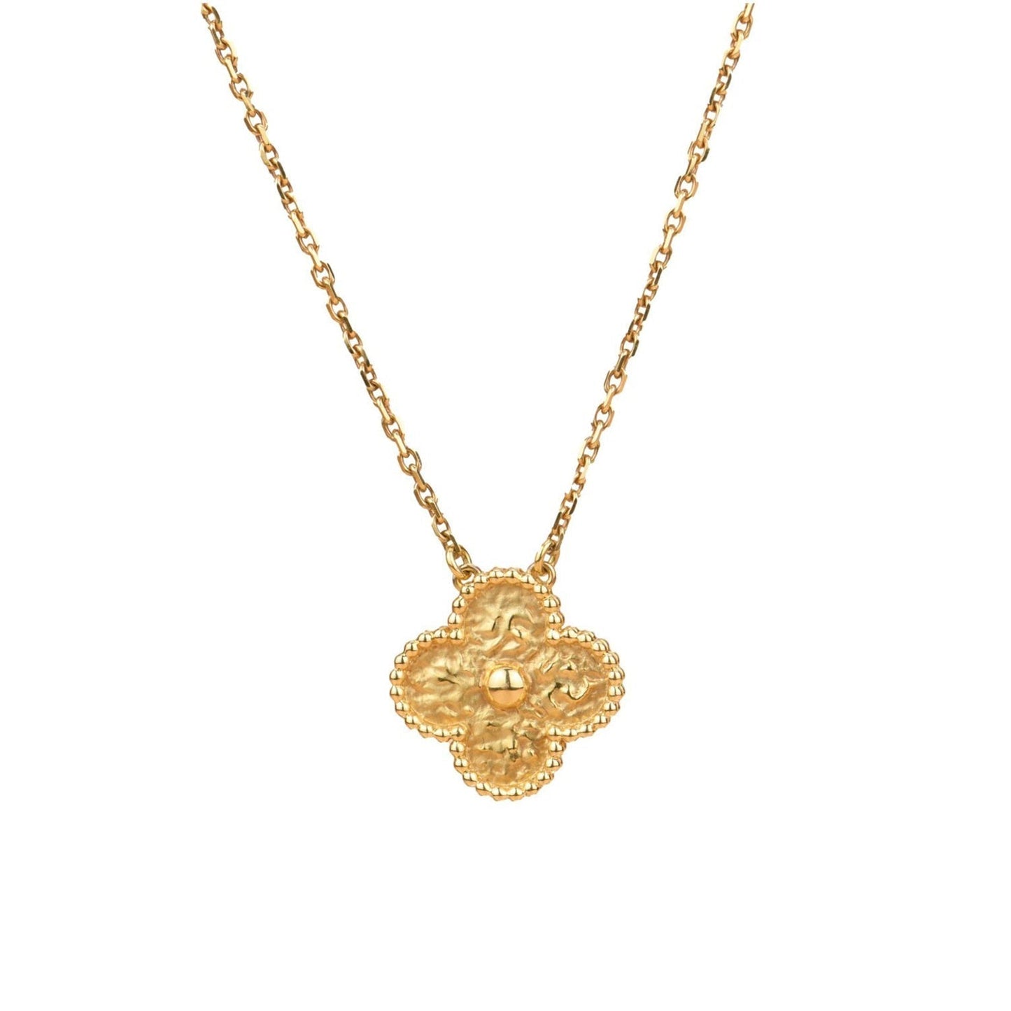 [Topon Jewelry]CLOVER 15MM  BRONZING NECKLACE