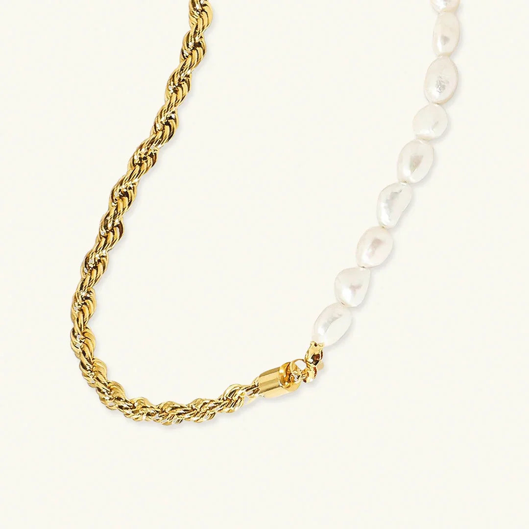 [Topon]Dualia Gold Pearl Necklace