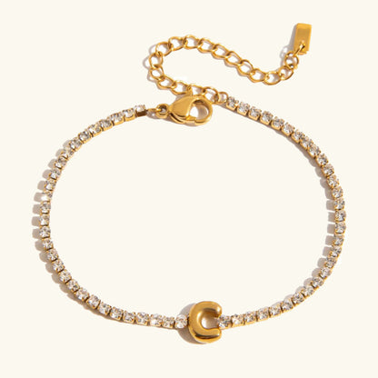 [Topon]Avaria Bubble Letter Tennis Bracelet