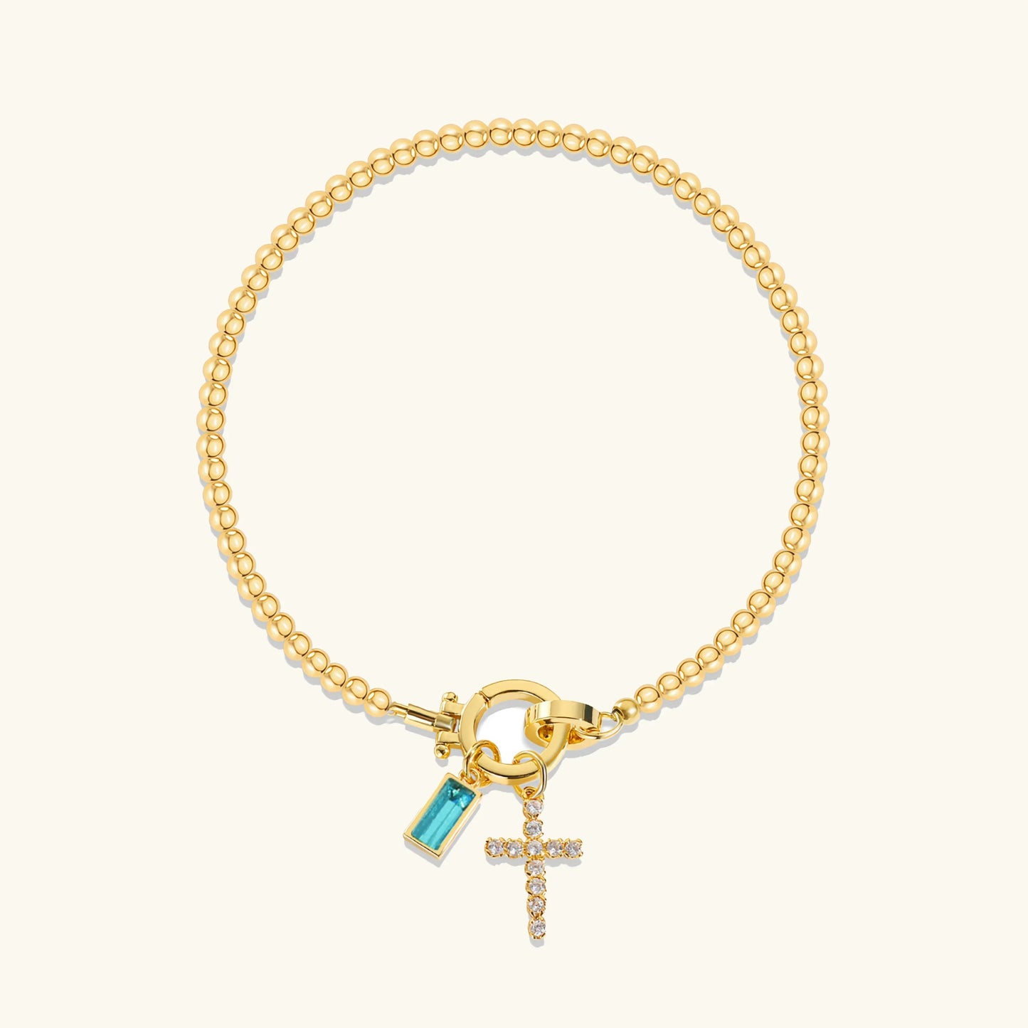 [Topon]Amalia Birthstone Cross Bracelet