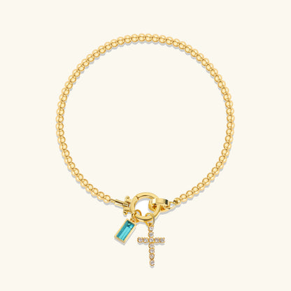 [Topon]Amalia Birthstone Cross Bracelet