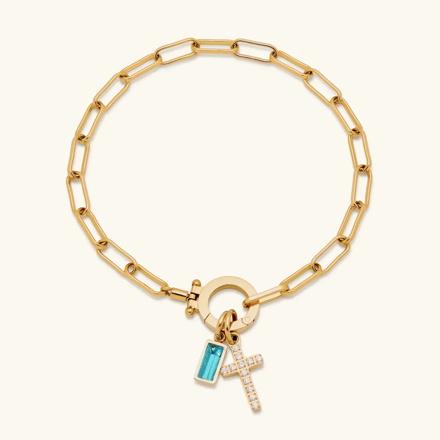 [Topon]Annabella Birthstone Cross Bracelet