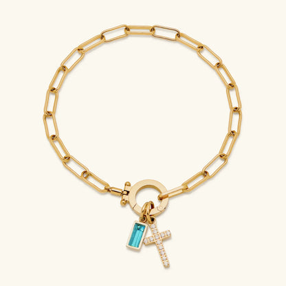 [Topon]Annabella Birthstone Cross Bracelet