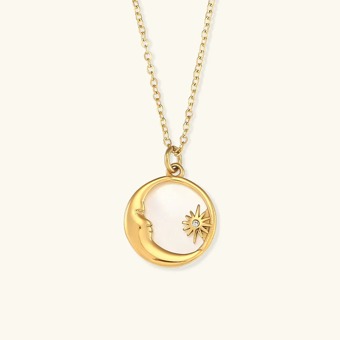 [Topon]Evangeline Lunar Gold Necklace