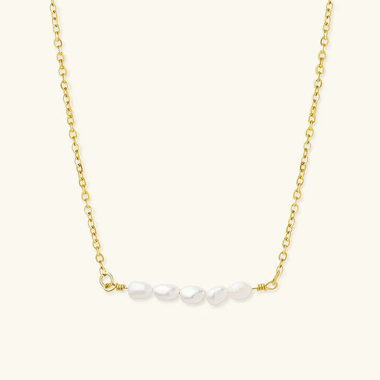 [Topon]Fleur Freshwater Pearl Gold Necklace