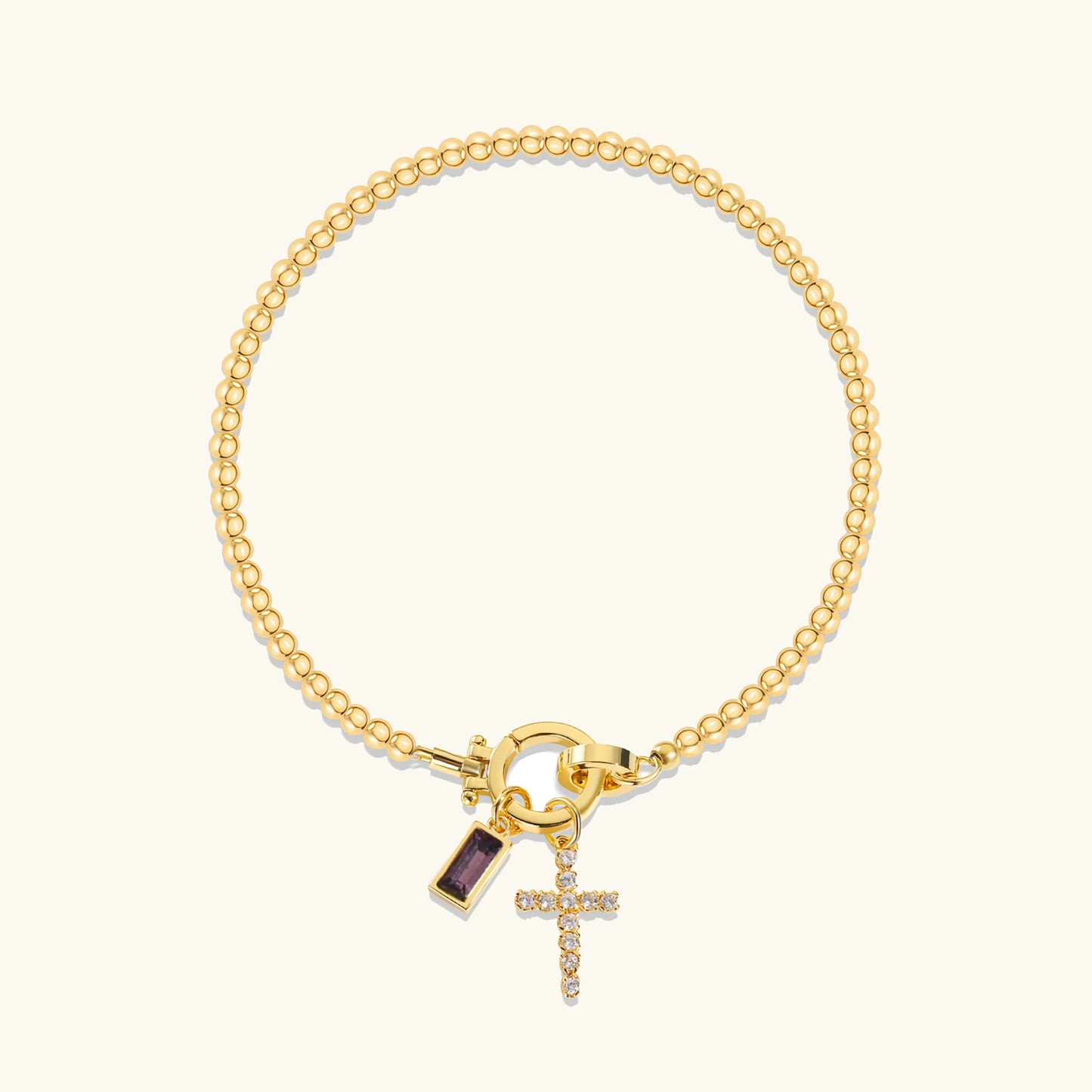 [Topon]Amalia Birthstone Cross Bracelet