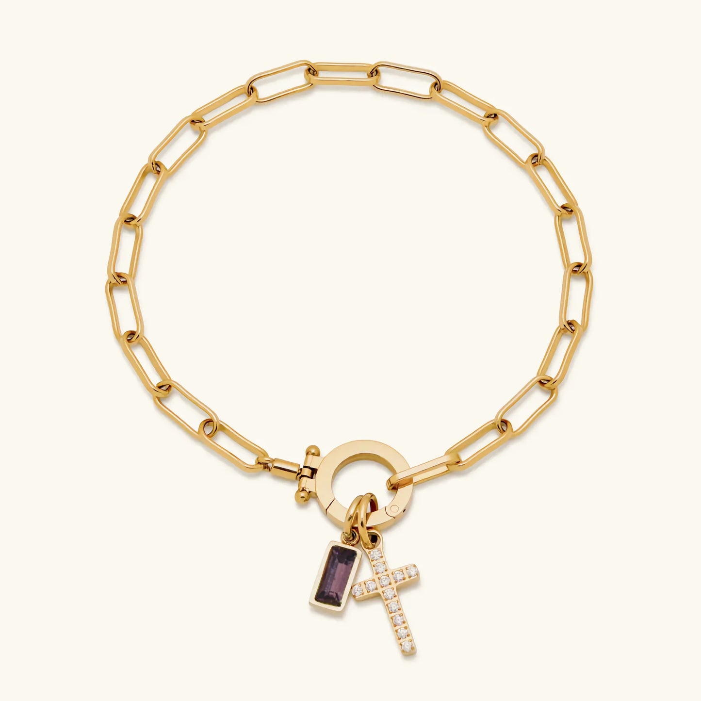 [Topon]Annabella Birthstone Cross Bracelet
