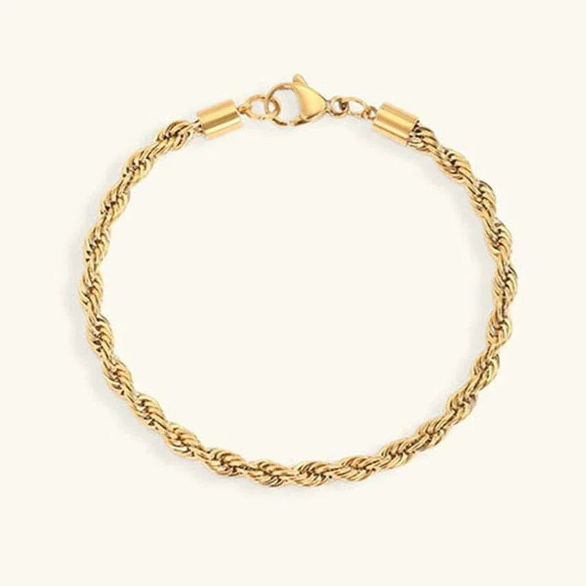 [Topon]Gigi Rope Chain Gold Bracelet